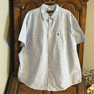 U.S. Polo ASSN button down shirt blue kinda denim look